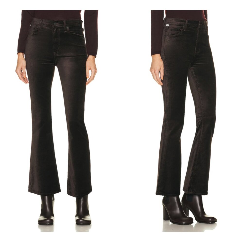 NEW Citizens Of Humanity Lilah High Rise Bootcut Pant Velvet Pony Brown - 31